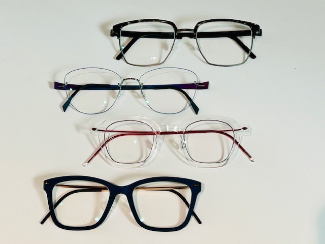 Four different pairs of Lindberg glasses frames offered by CHROMA in Fort Worth.
