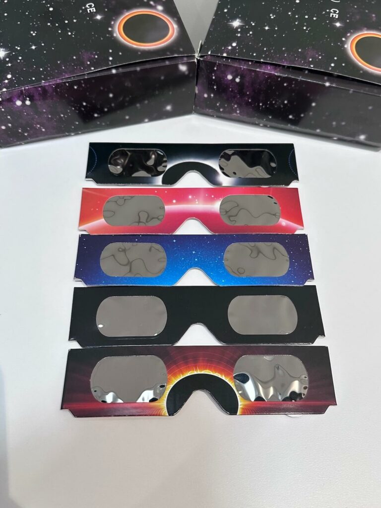 CHROMA solar eclipse glasses.