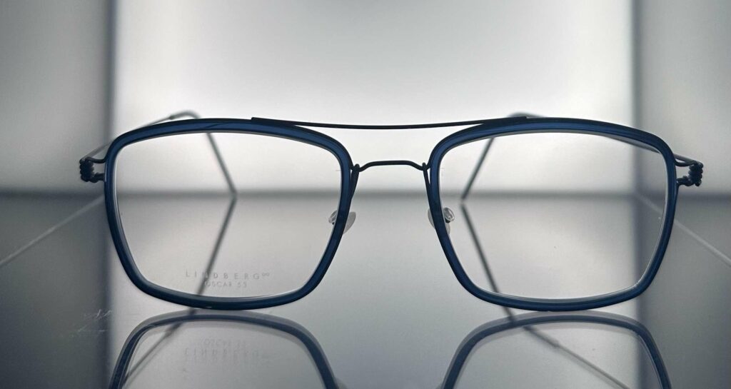 Lindberg frames on display.