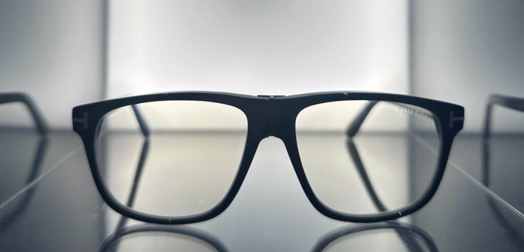 Tom Ford frames on display.