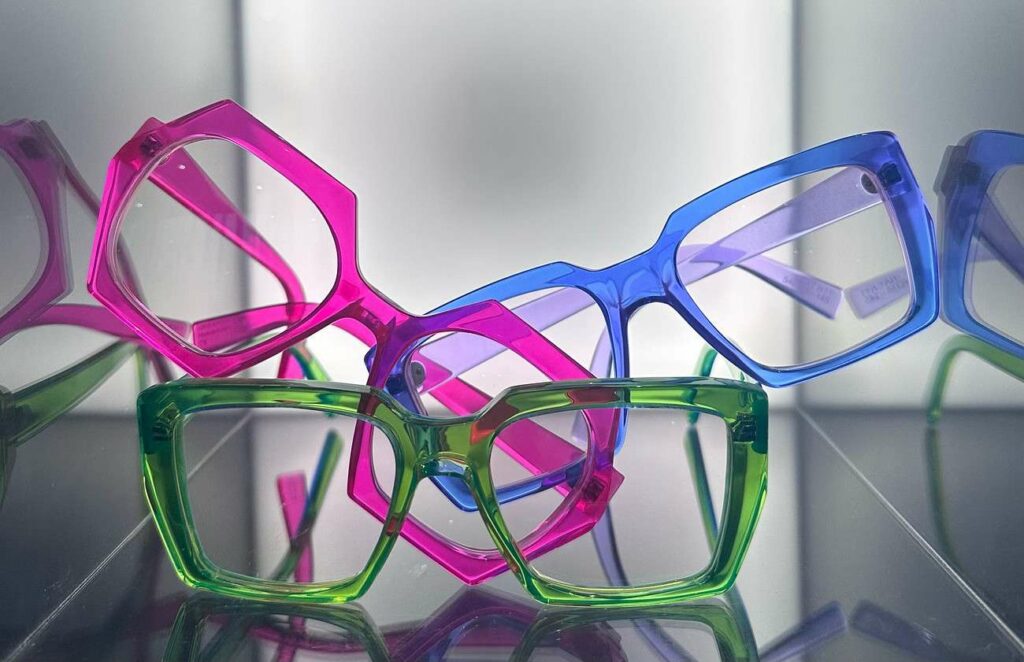 Colorful pairs of Kirk & Kirk frames.